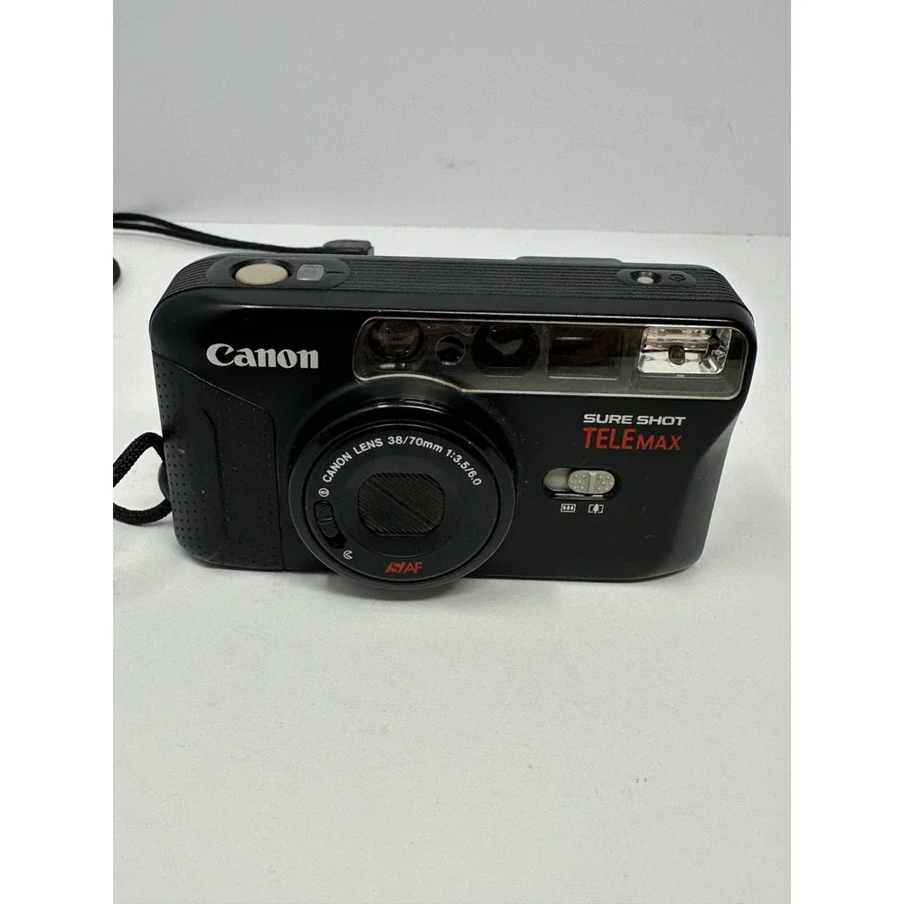 Vintage Canon Sure Shot Telemax 35 MM Camera Parts or Repair 38-70MM Lens V2
